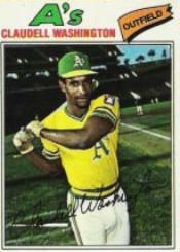 1977 Topps Baseball Cards      405     Claudell Washington